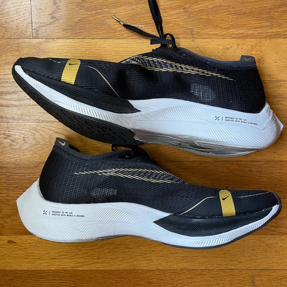 Nike Air Zoom X Men’s Running Shoes, Black & Gold Accents, 13 - Picture 3 of 6